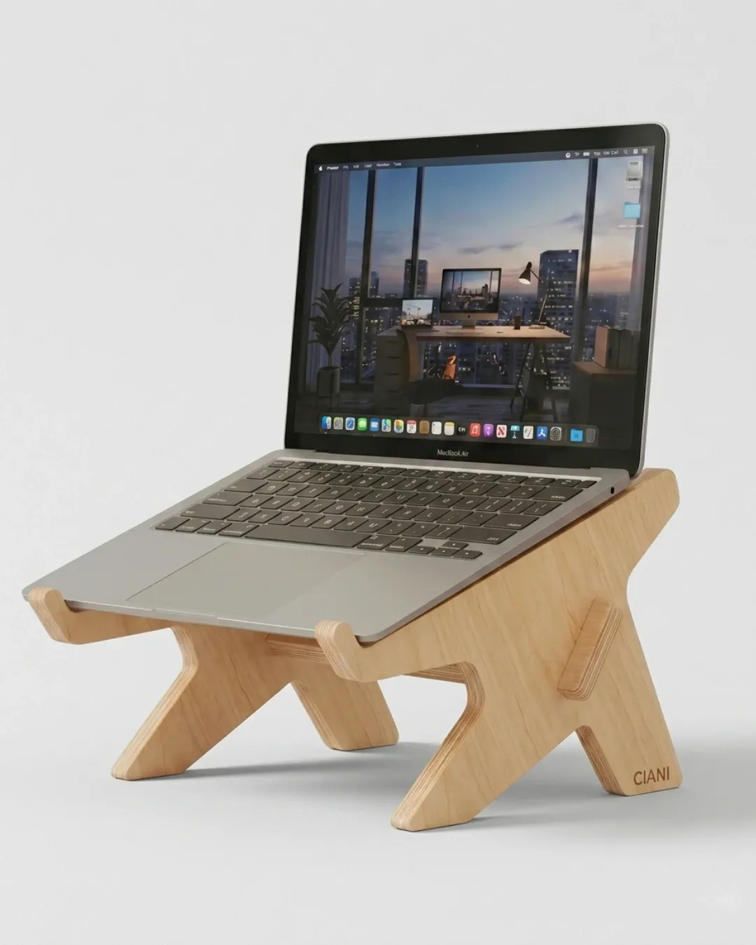 Soporte Stand Notebook Madera Guatambú